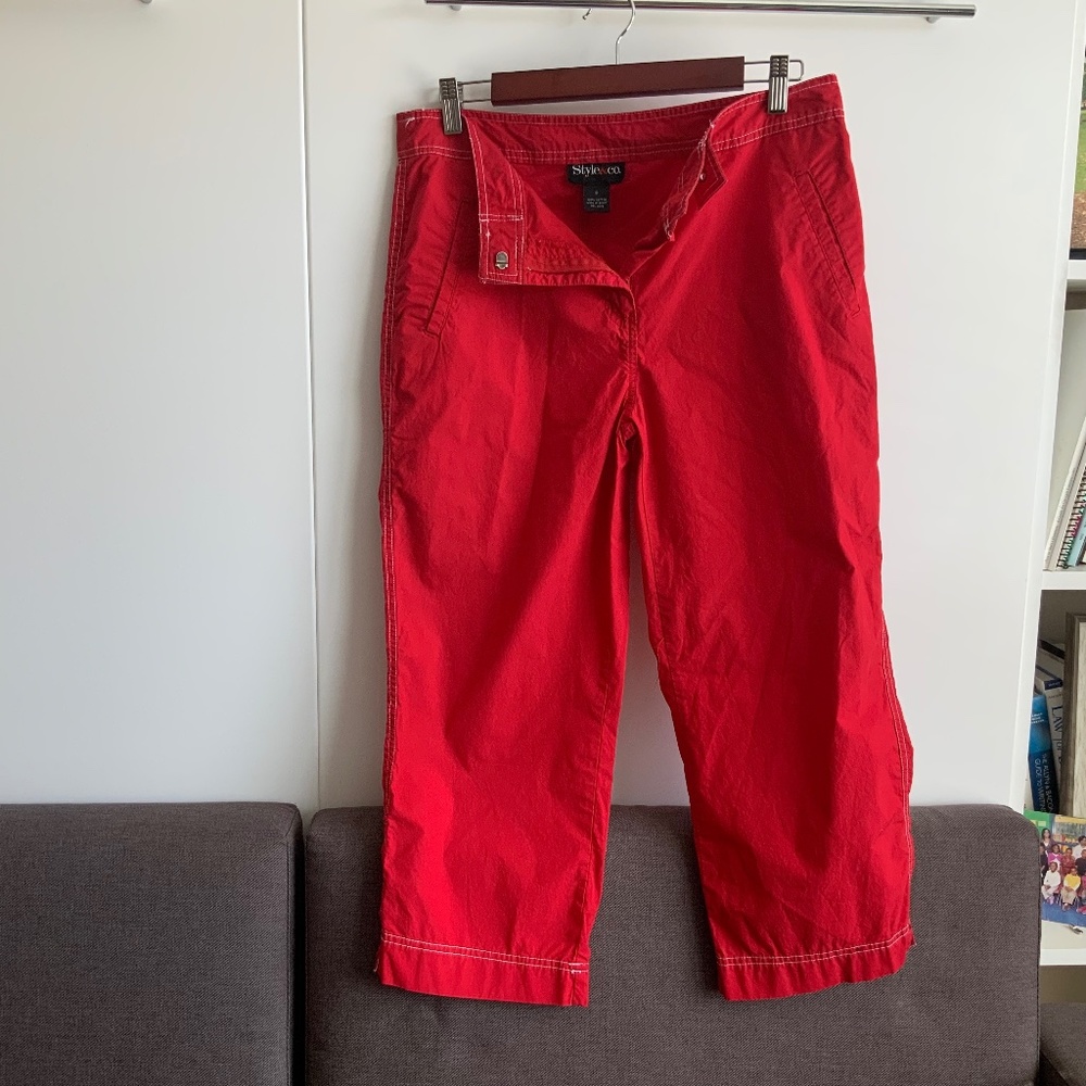 Style & Co Red Capris - Size 8